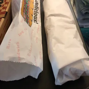 Chicken Parm before unwrapping