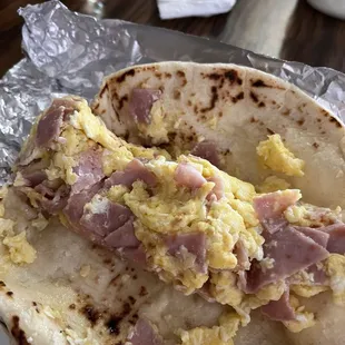 Ham &amp; Egg taco