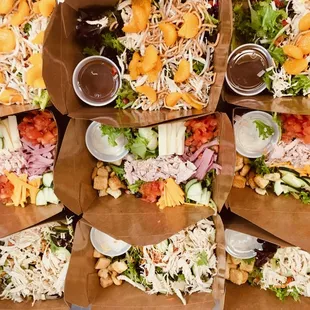 a variety of salads
