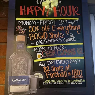 Happy Hour specials