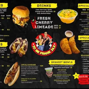 Screenshot of their new menu is from their FB page.