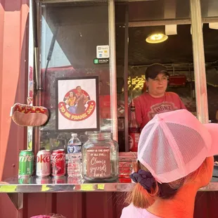 Nice owners and a funny tip jar!