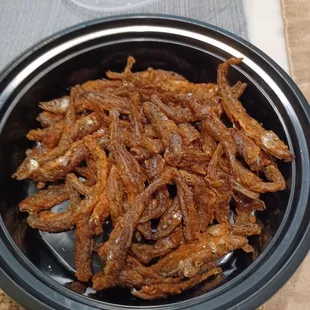 Fried anchovies,  $5.