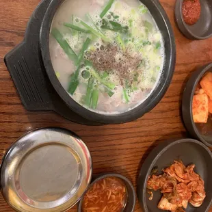 Korean Sausage and Pork soup