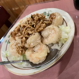 Walnut prawns