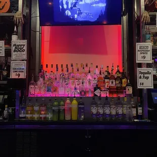 Behind the bar