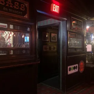 the entrance to the restaurant