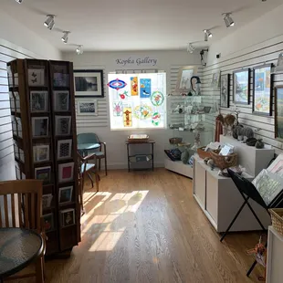 the inside of the shop