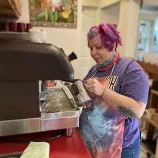 Our barista! Katrina!