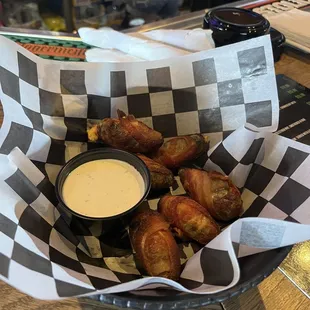 Stuffed jalapeños! Yum!