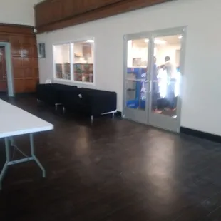 Pizza shop inside lunchroom/auditorium