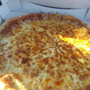 Double pepperoni pizza. The meat is under the cheese.