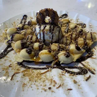 Girl Scout cookie bubble waffle