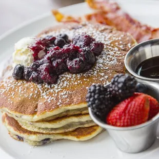  stack of pancakes on a plate