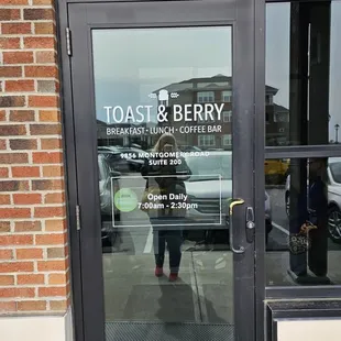 Entrance. Hours 7am - 2:30pm daily