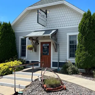 the front of the restaurant