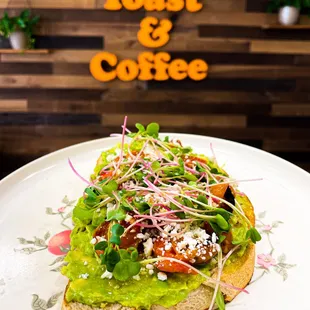 toast and coffee on a plate
