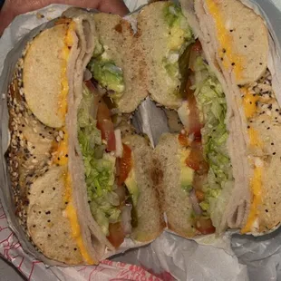 bagel sandwich and it was so good!! Been coming here since I was little and this place never disappoints with their food. always made fresh!