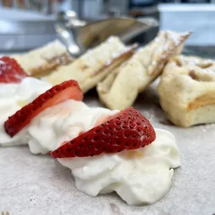 strawberries and whipped cream