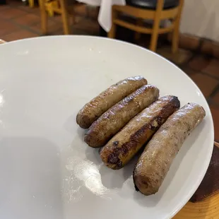 Turkey Sausage to balance all the sweets. 5 bucks