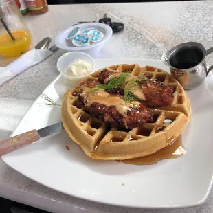 Chicken and waffle