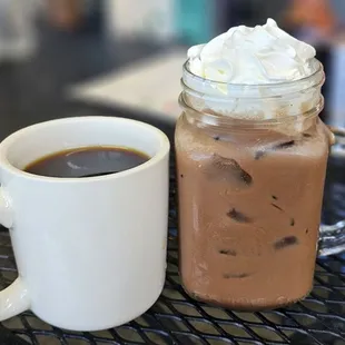 Peerless organic coffee and Mocha