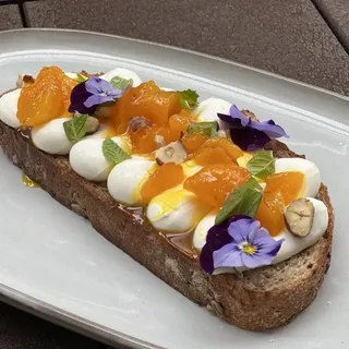 Ricotta & Saffron Apricot Jam Toast