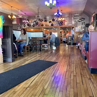 the inside of a restaurant