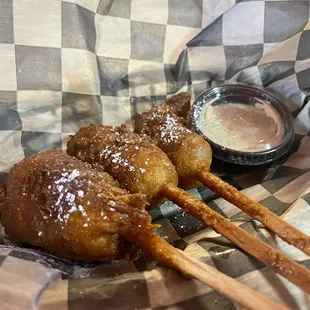 a basket of fried food