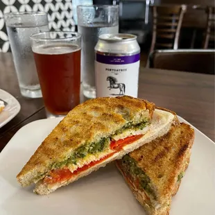 Pesto Panini added chicken; hearty, healthy &amp; delicious!