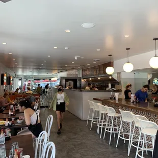 Inside seating and bar area