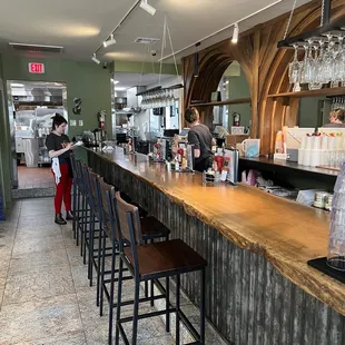 The bar of the restaurant