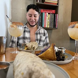 Breakfast Burrito, Ube French Toast, Margarita.