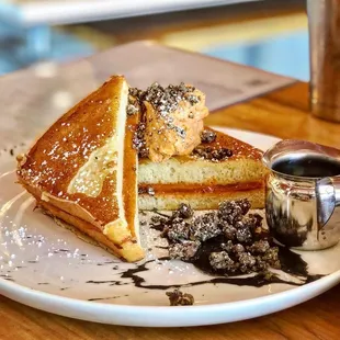 Thai Tea and Black Sesame French Toast