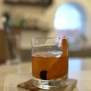 Old Fashioned guy having an Old Fashioned (Bulleit)