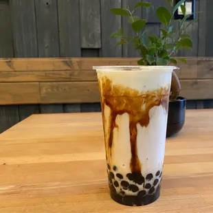 Taiwanese Brown Sugar Milk Tea with Pearl