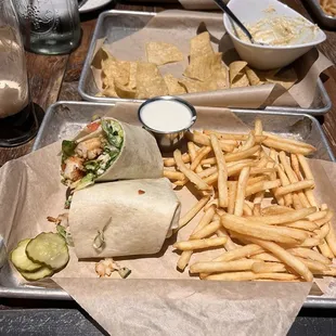Ceasar shrimp wrap