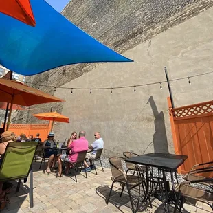 Outdoor dog friendly patio