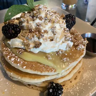 Lemon berry pancakes