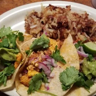 Brunch: Chorizo Tacos plus Guacamole