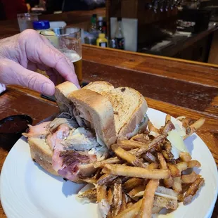 Cuban sandwich with french fries