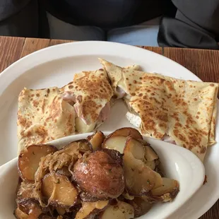 Prosciutto and Brie Crepe