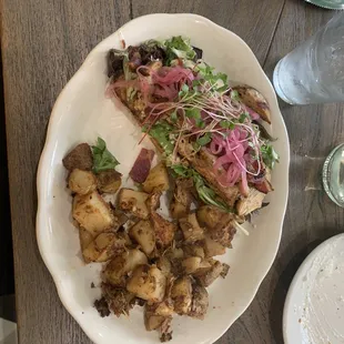 Chicky chicky bow wow and tater sides