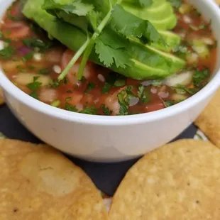 Shrimp Ceviche with House Made Tortilla Chips