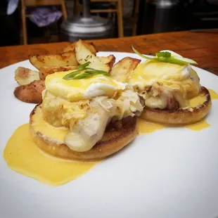 Reuben Benedict with Rosemary Potatoes