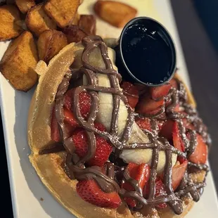 food, waffles