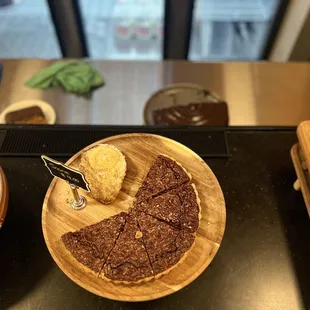 The bakery has incredible sweets. Pecan pie pictured