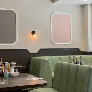 a corner of a restaurant