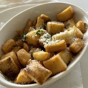 Salty truffle potatoes- so salty that we did not eat it all!