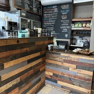 the counter of a coffee shop